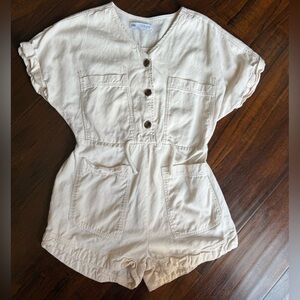 Zara Girls White Romper size 10